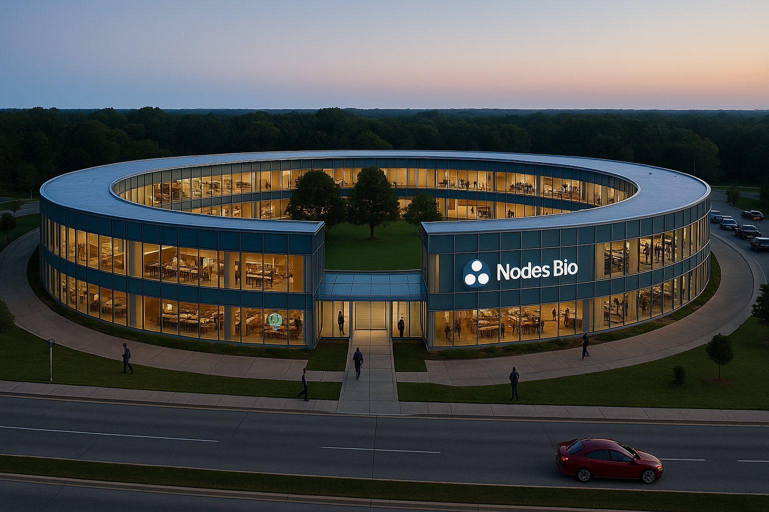Nodes Bio Headquarters - Architectural Rendering